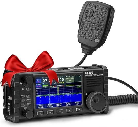 Xiegu X6100 HF Radio Transceiver 10W Full Mode SDR Radio Supports BT with 4" LCD
