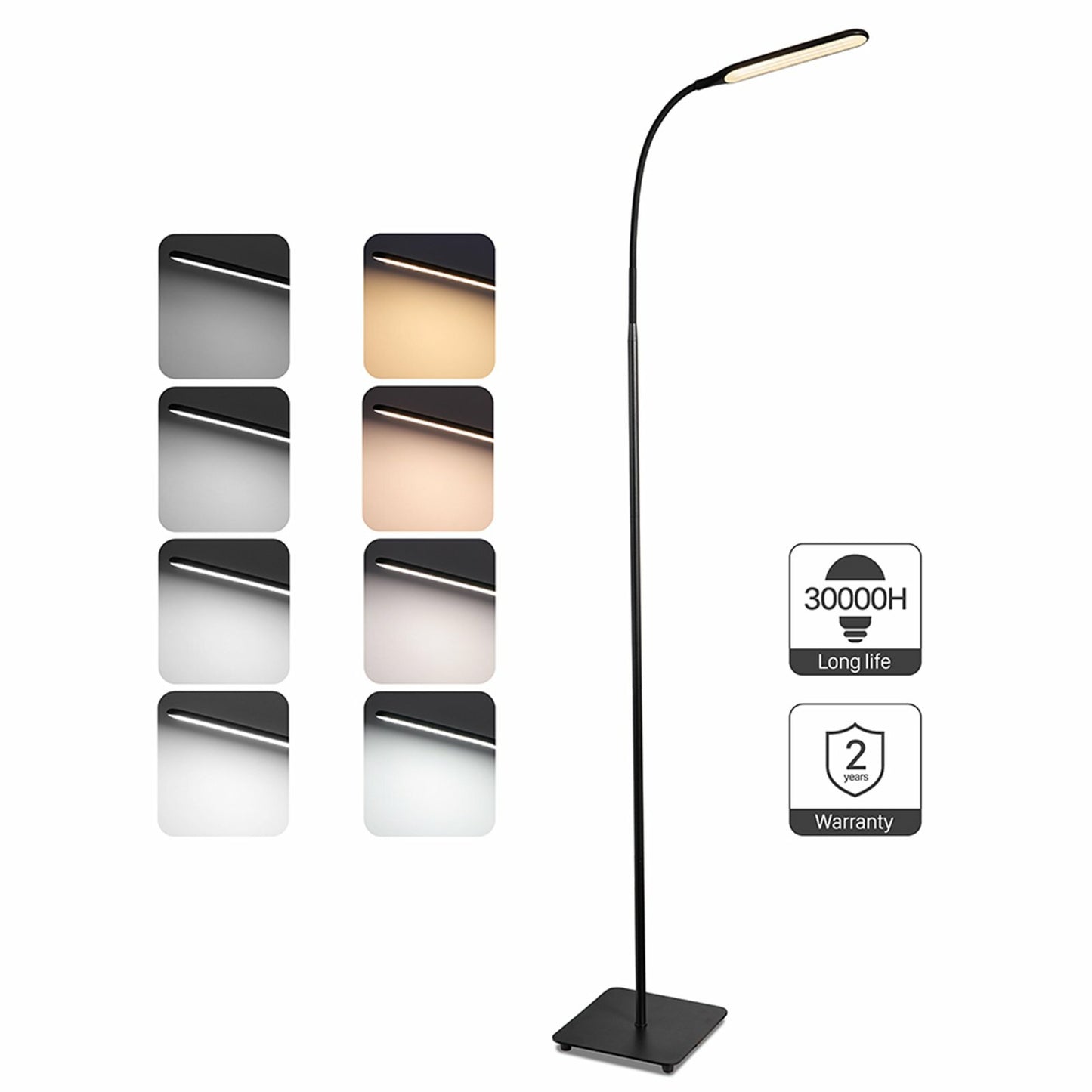 TaoTronics TT-DL072 LED Floor Lamp Modern Standing Brightness Levels & 4 Shades