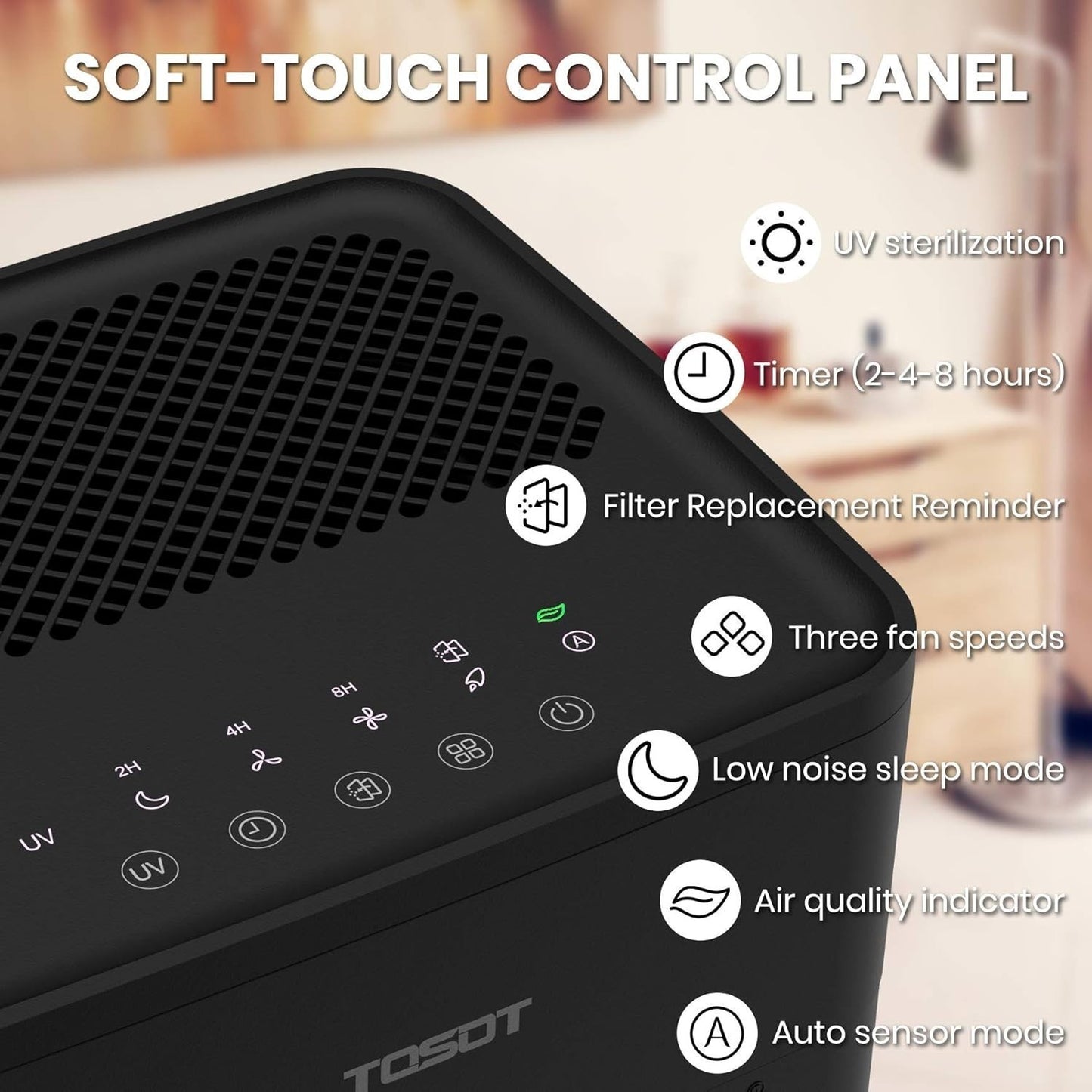 TOSOT Air Purifier with H13 Medical Grade True HEPA Filter