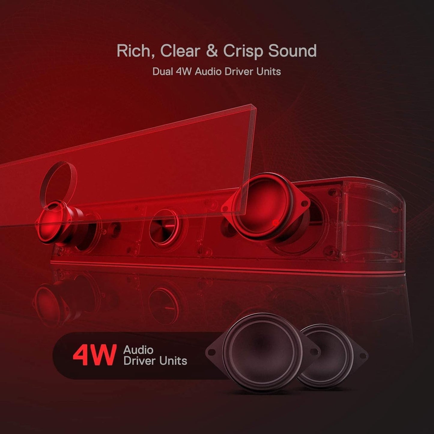 Redragon GS560 RGB Desktop Soundbar, 2.0 Channel Computer Speaker