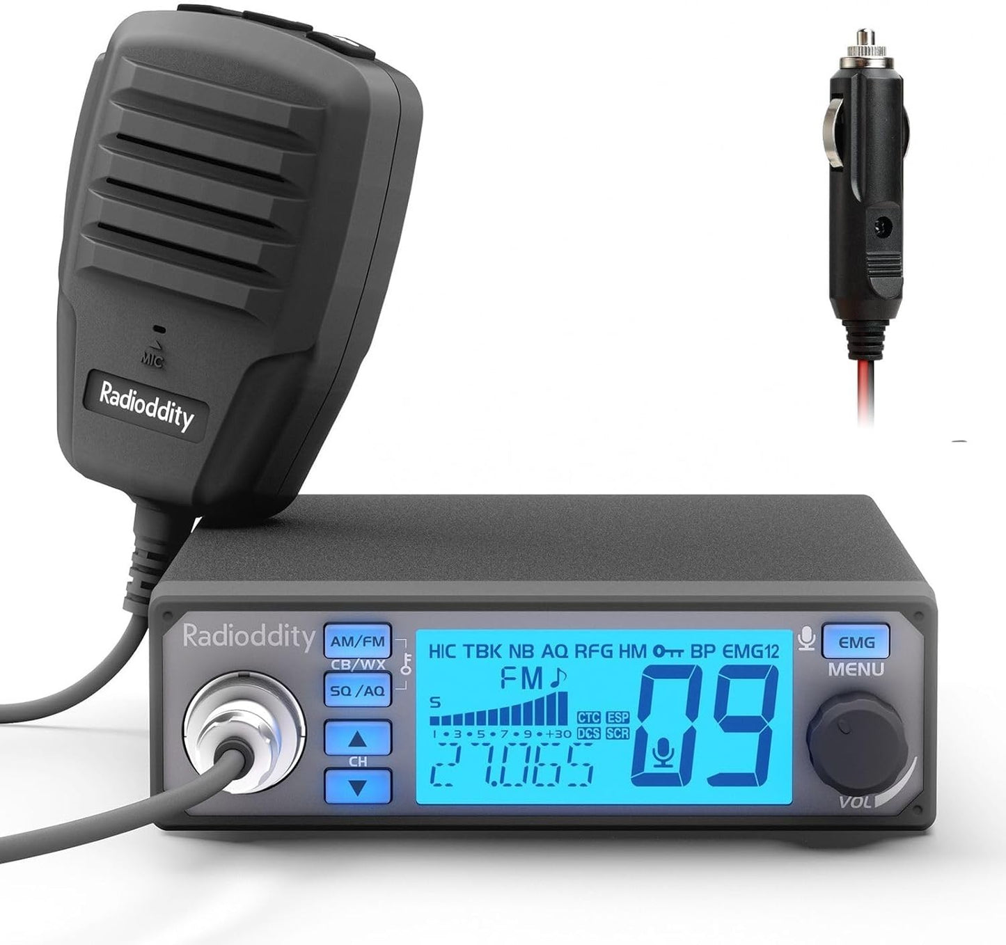 Radioddity CB-500 CB Radio Mobile Transceiver with Noise Reduction AM FM New