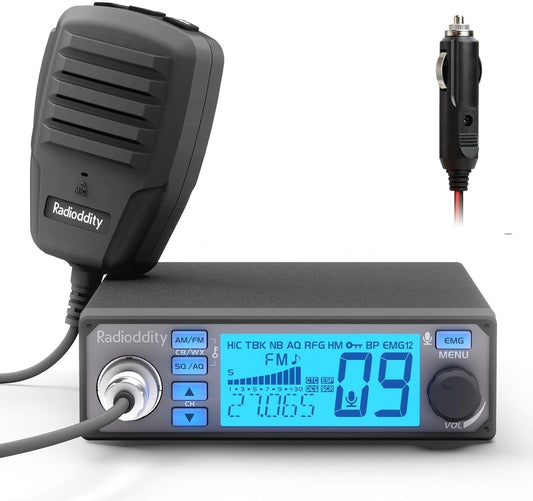 Radioddity CB-500 CB Radio Mobile Transceiver with Noise Reduction AM FM New