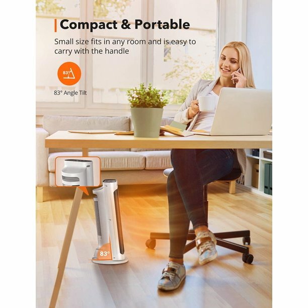 Taotronics TT-HE009 1500W Electric Portable Patio Remote Control space heater