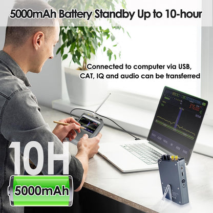 Malachite DSP2 SDR Radio Receiver with 3.5 Inch Touch Screen,10kHz-380MHz 404MHz