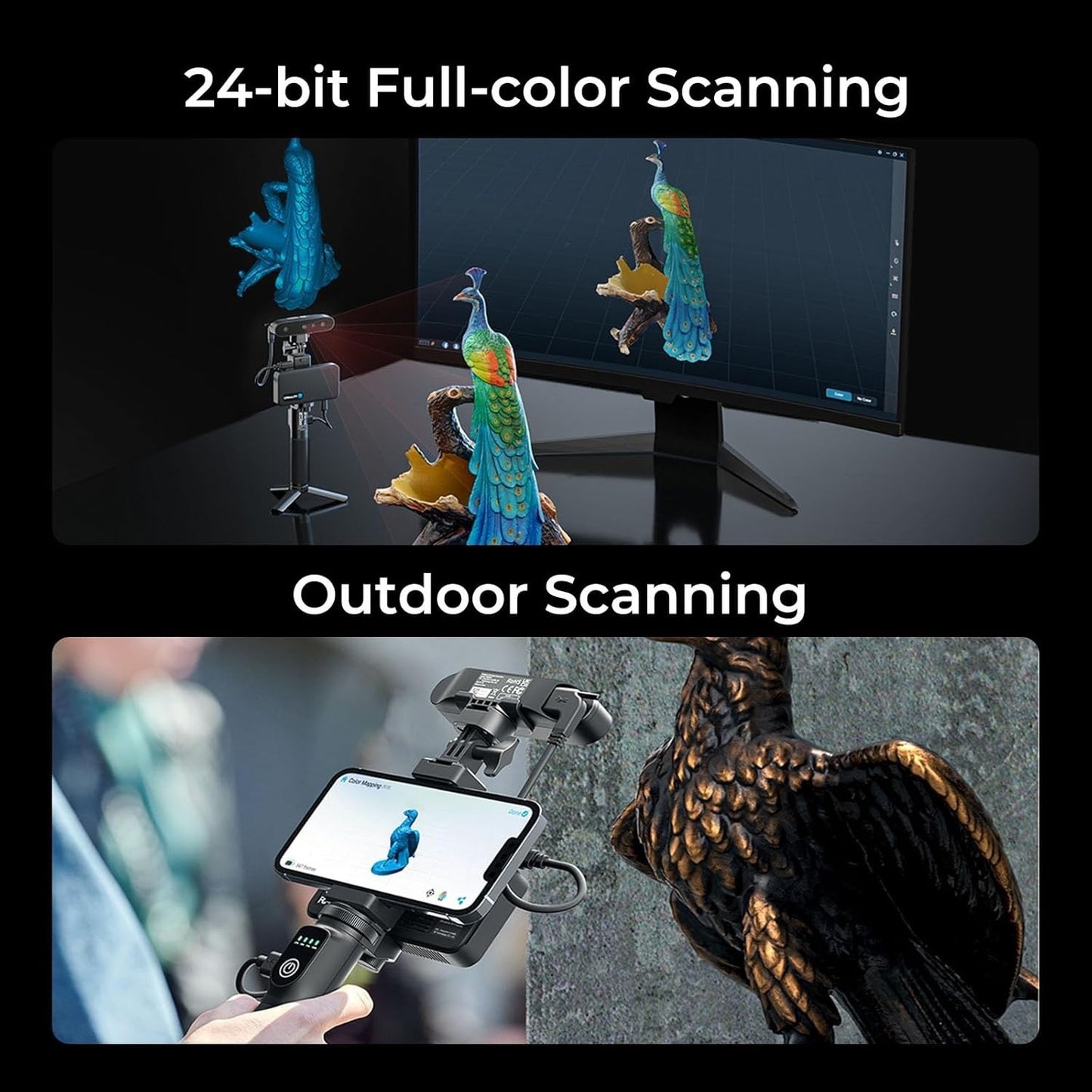 Creality CR-Scan Ferret Pro 3D Scanner - 0.1mm Accuracy, Full Color, WiFi6, New