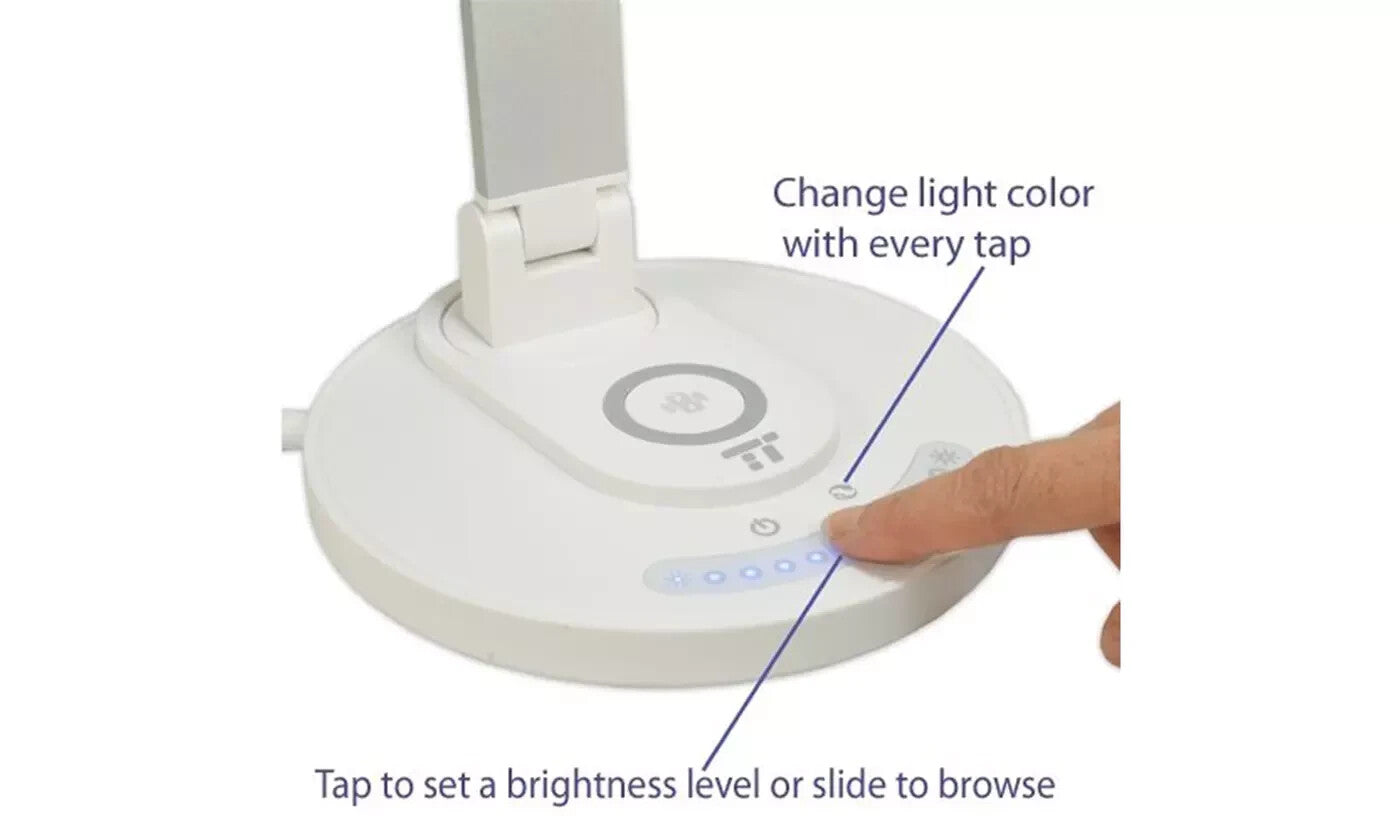 TaoTronics Qi Wireless Charging LED Desk Lamp in White DL053