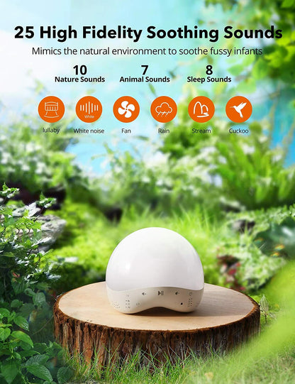 Smart White Noise Machine TaoTronics TT-CL023 with Night Light APP & Voice Contr