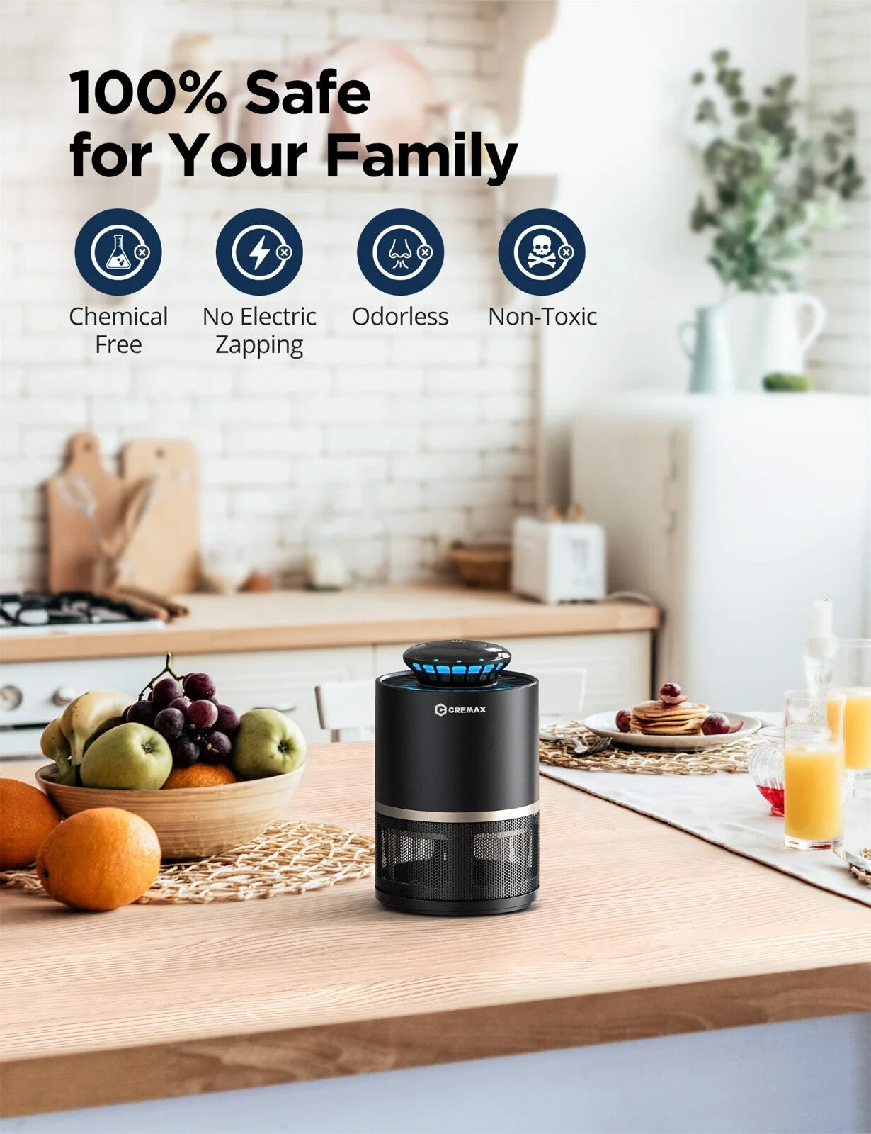 Mosquito Trap Cremax Indoor USB Powered Bug Zapper Fly Killer Electric UV Light