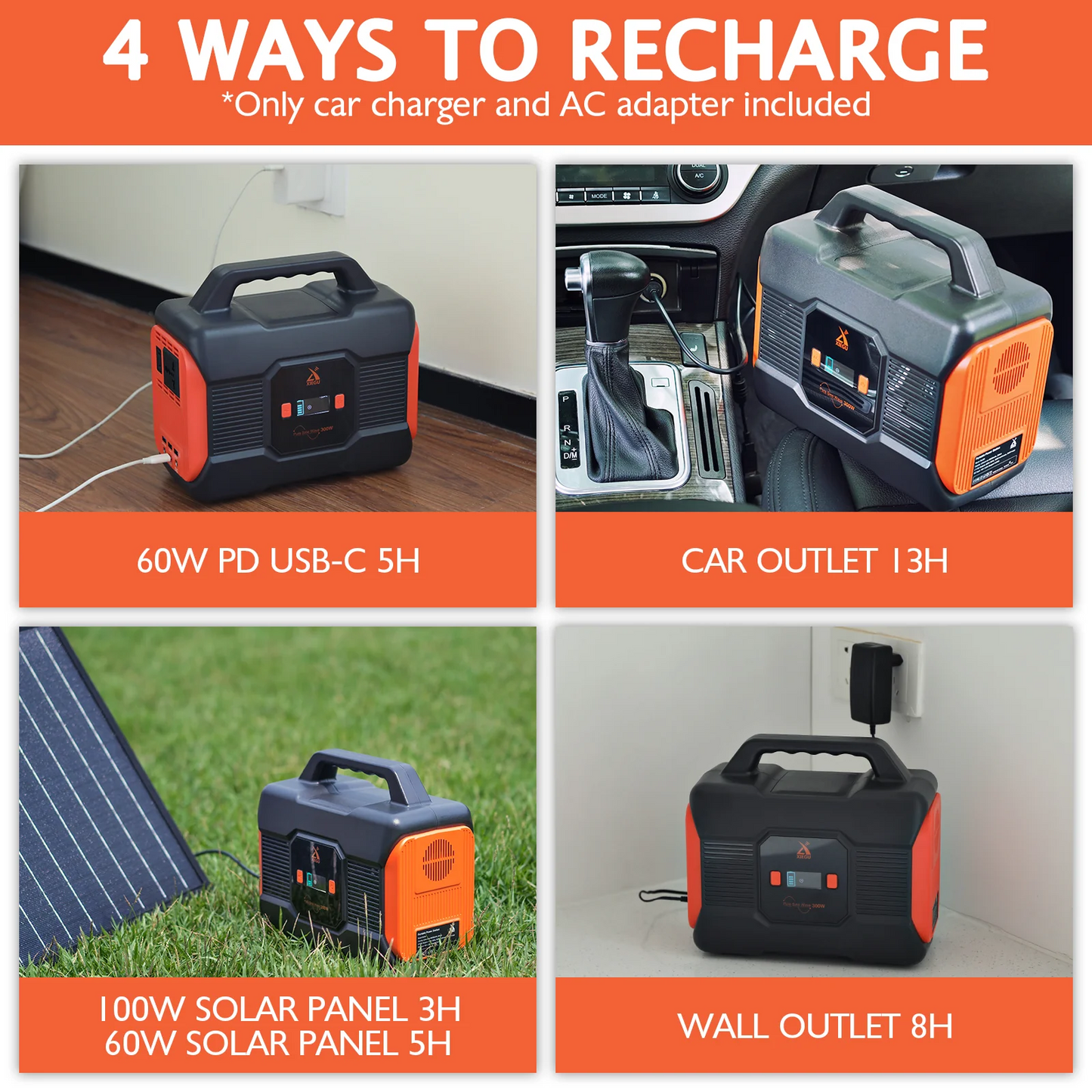 Xiegu BK300 Portable Power Station | 296Wh | 300W (Peak 350W)