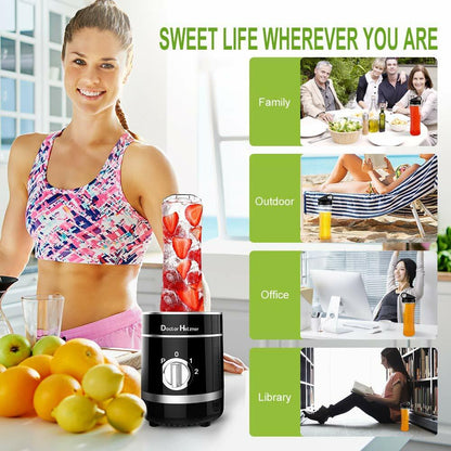 Doctor Hetzner High-Speed Blender with 20 oz Travel Sport Bottle and Ice Trays