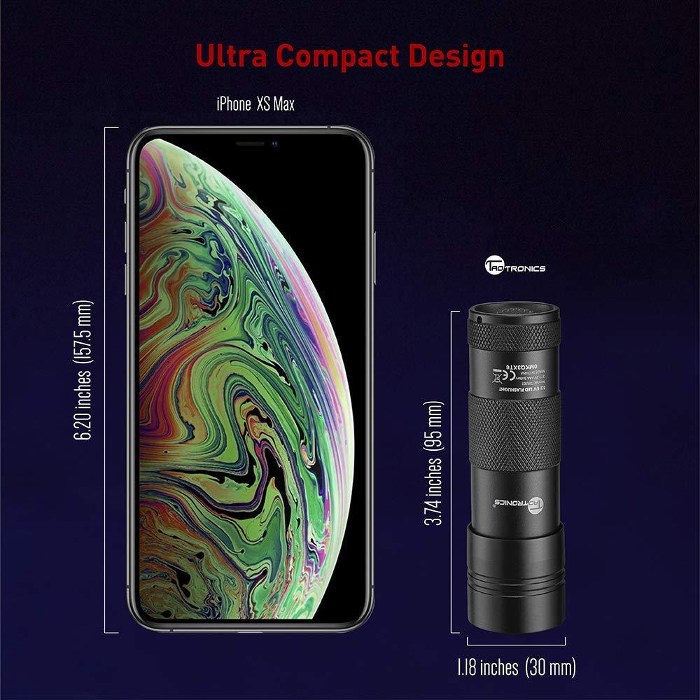 Black Light 12 LEDs 395nm UV Blacklight Flashlights Detector for Dry Pets Urine