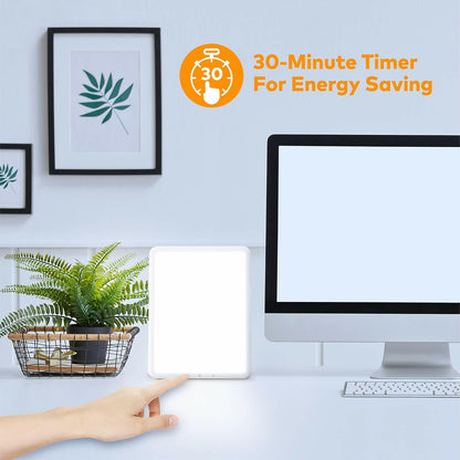 VIPEX Light Therapy Lamp Happy Light Portable Thin with UV-Free 10000 Lux Sun Li