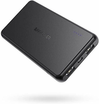 RAVPower 10000mAh Power Bank Ultra Slim External Battery Pack 3.4A iSmart Output