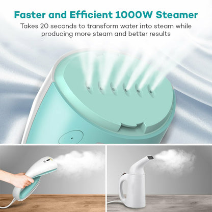 TaoTronics 1000W Garment Steamer 172ml Water Tank Prevents Spills 20 Sec Fast St