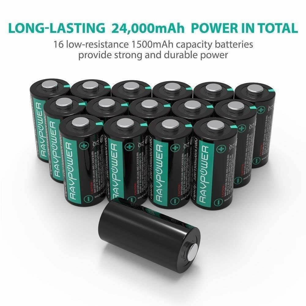 CR123A Lithium Batteries RAVPower Non-Rechargeable 3V Lithium Batter 16Pack