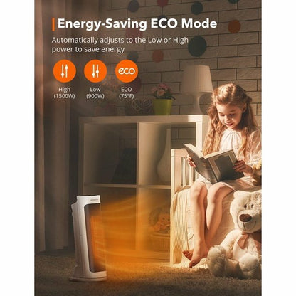 Taotronics TT-HE009 1500W Electric Portable Patio Remote Control space heater