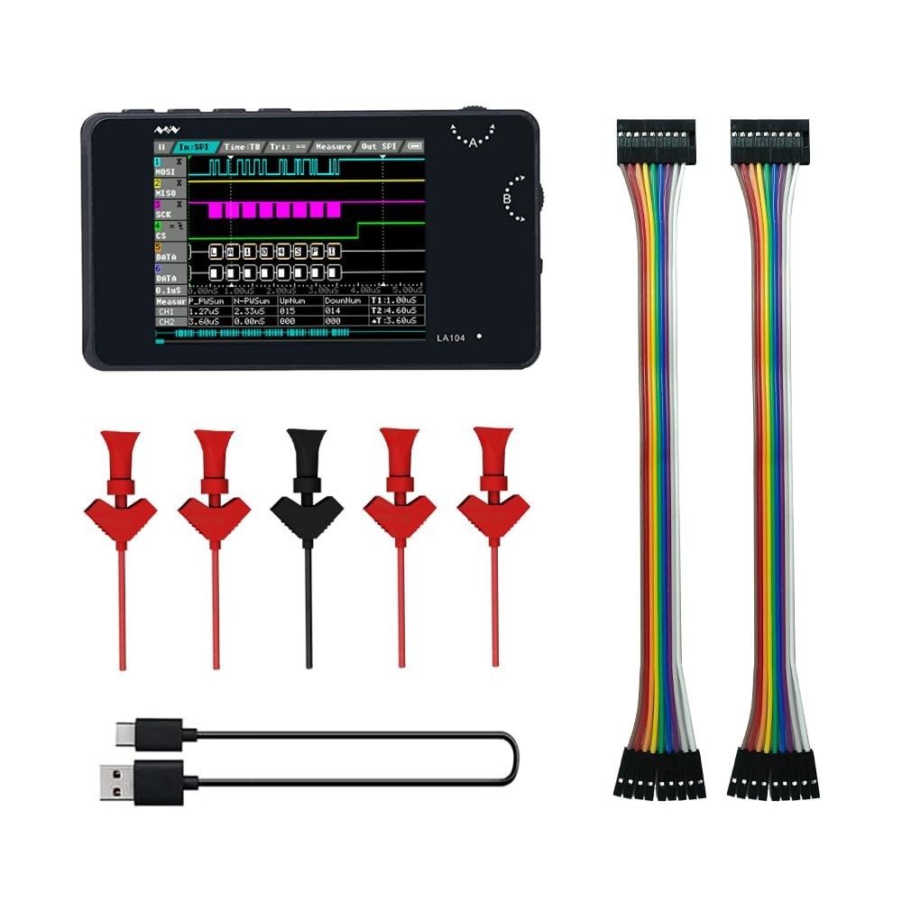 MINIWARE Pocket Logic Analyzer LA104, Portable Mini Size Handheld, Built-in R...
