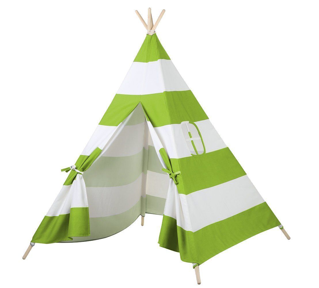Holiday Gift GREEN 6ft Cotton Canvas Deluxe Teepee Playhouse Play Tent For Kids