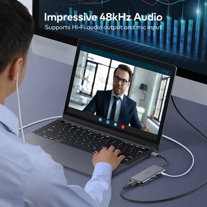 VAVA USB-C Hub 8-in-1 USB-C Adaptor Universal Compatibility Superior PD Charging