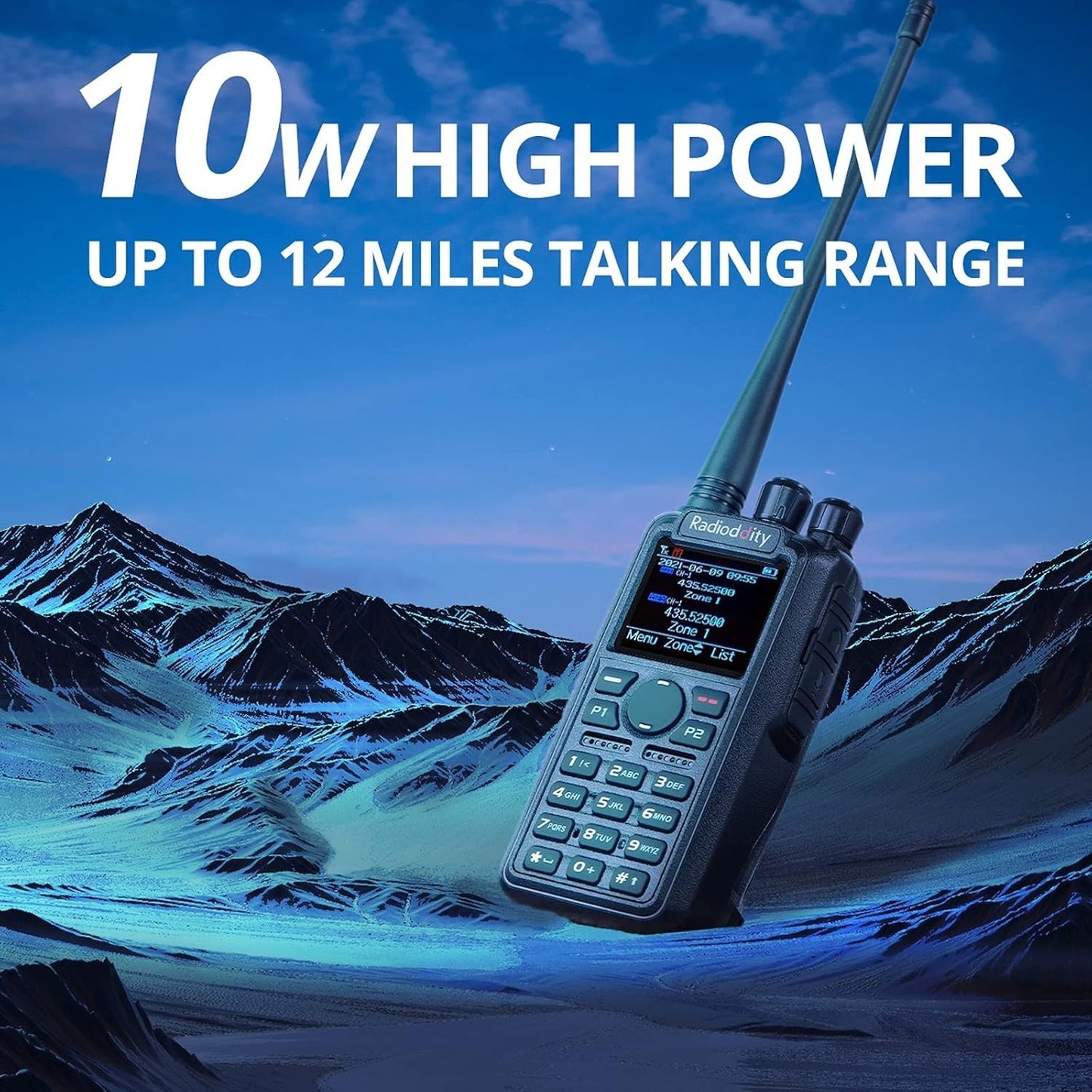 Radioddity GD-AT10G 10W UFH DMR Handheld Ham Radio Digital Analog Long Range