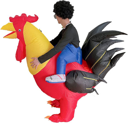 Inflatable Rooster Costume Air Blow Up for Christmas Birthday Wedding Halloween