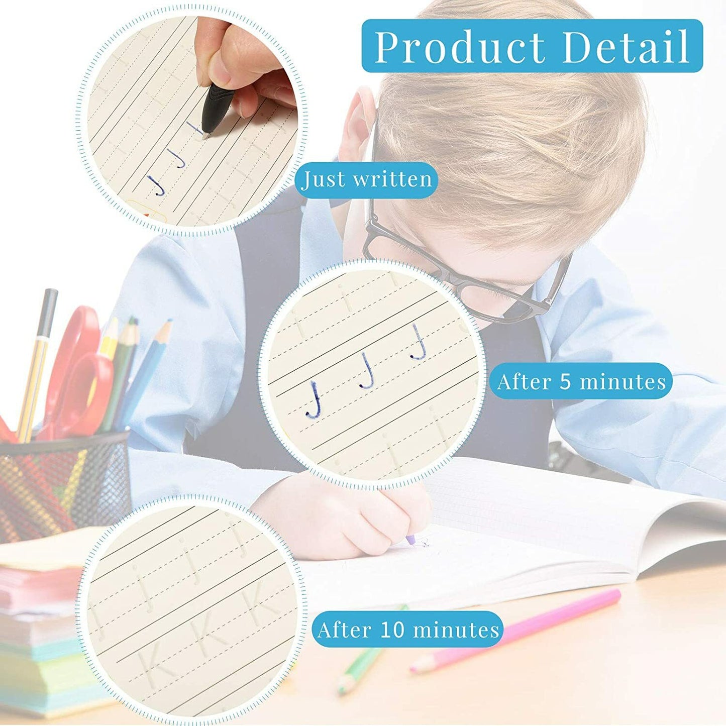 12 Pieces Magic Practice Copybook for Kids The Print Handwiriting Workbook