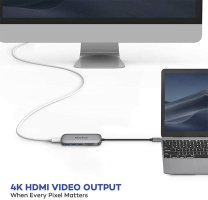 HooToo USB C Hub 7 in 1 USB C to 4K HDMI Adapter 100W PD Charging 3 USB 3.0