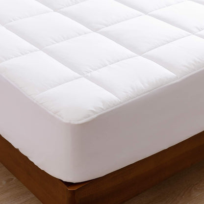 Mattress Pad Cotton Top Pillow Top Mattress Protector Pad Breathable Quilted Fit