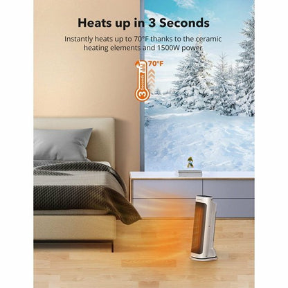 Taotronics TT-HE009 1500W Electric Portable Patio Remote Control space heater