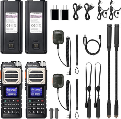 UV-25 Tri-Power Ham Radio Handheld, 10W Long Range Two Way Radio, UHF VHF AM FM