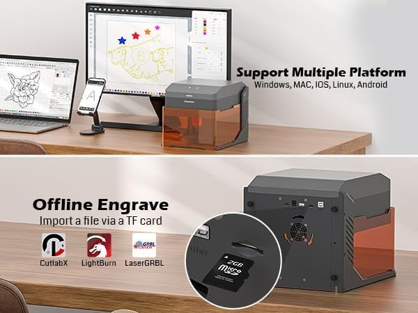 Kiosk 10W Laser Engraver Light Weight & Portable Laser Engraver Machine,