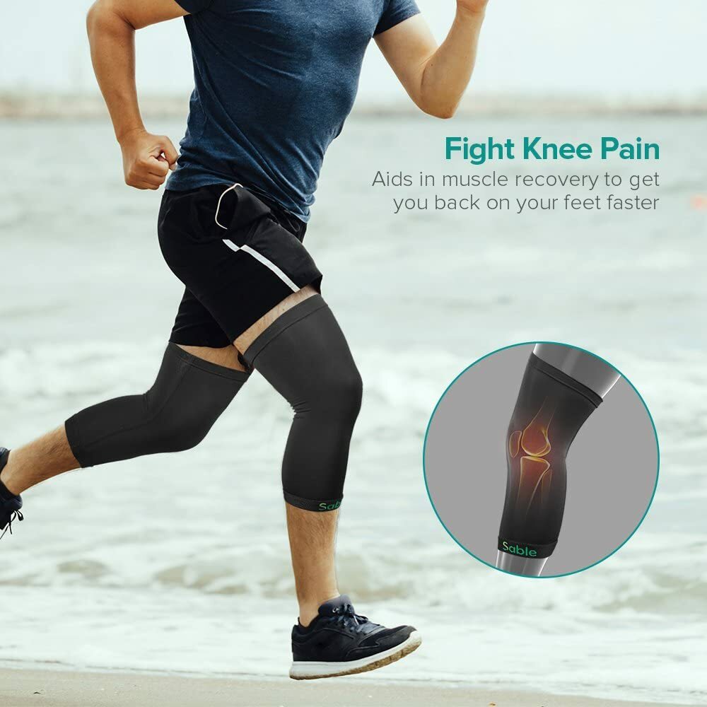 Copper Support Knee Brace Compression Sleeves 1 Pair of FDA Registered Knee Pads