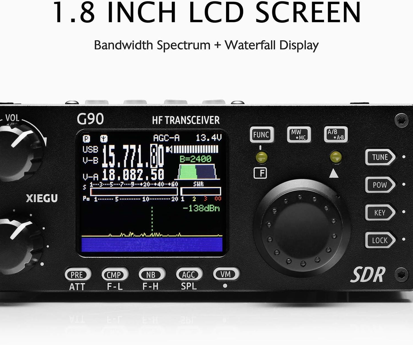 Xiegu G90 HF Radio Transceiver 20W SSB/CW/AM/FM SDR Structure with Built-in Auto