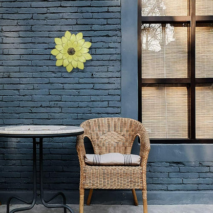 Metal Flower Wall Decor 13'' Indoor Outdoor Wall Art Backyard Decorations