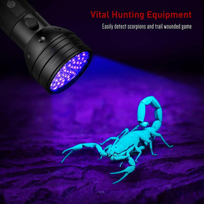 51 LEDs UV Blacklight Flashlights Detector for Dry Pets Urine & Stains & Bed Bug