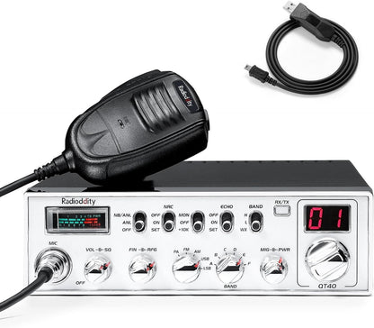 Radioddity QT40 10 Meter SSB Ham Radio, Digital Noise Reduction 40W High Power