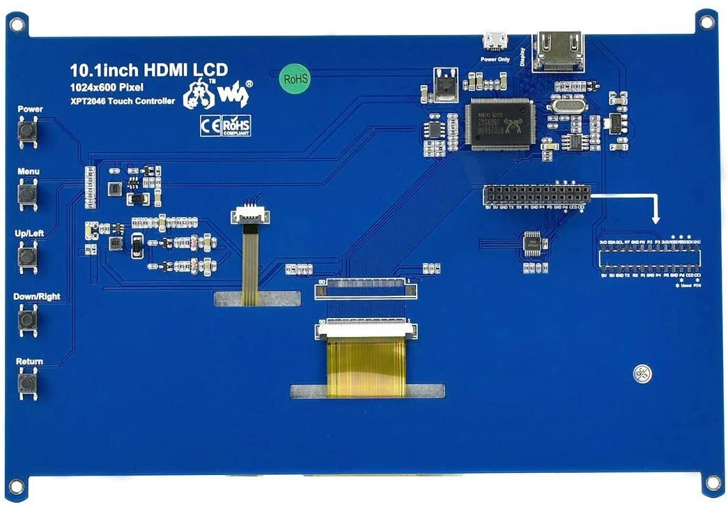 Waveshare 10.1 inch HDMI LCD Resistive Touch Screen Display