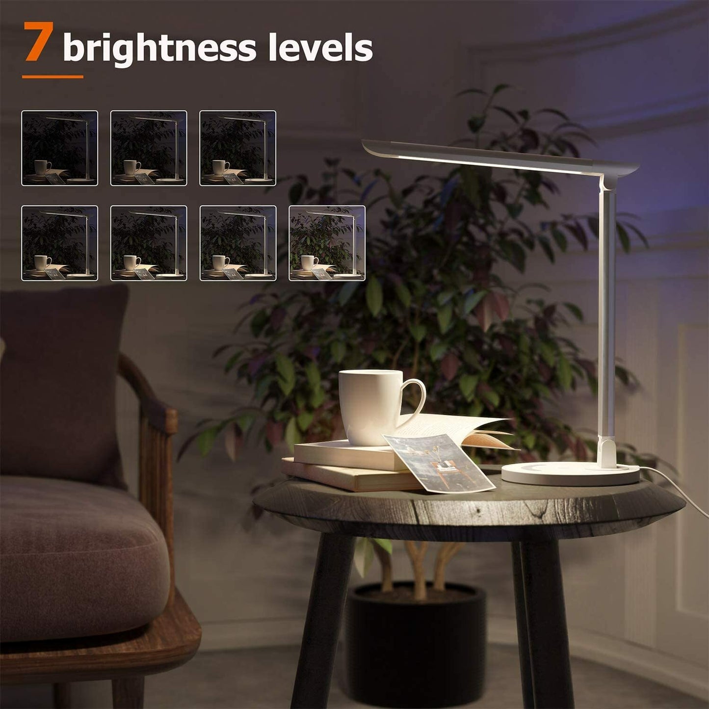 TaoTronics TT-DL13 LED Desk Lamp 13 Eye-caring Table Lamps with USB Charging...