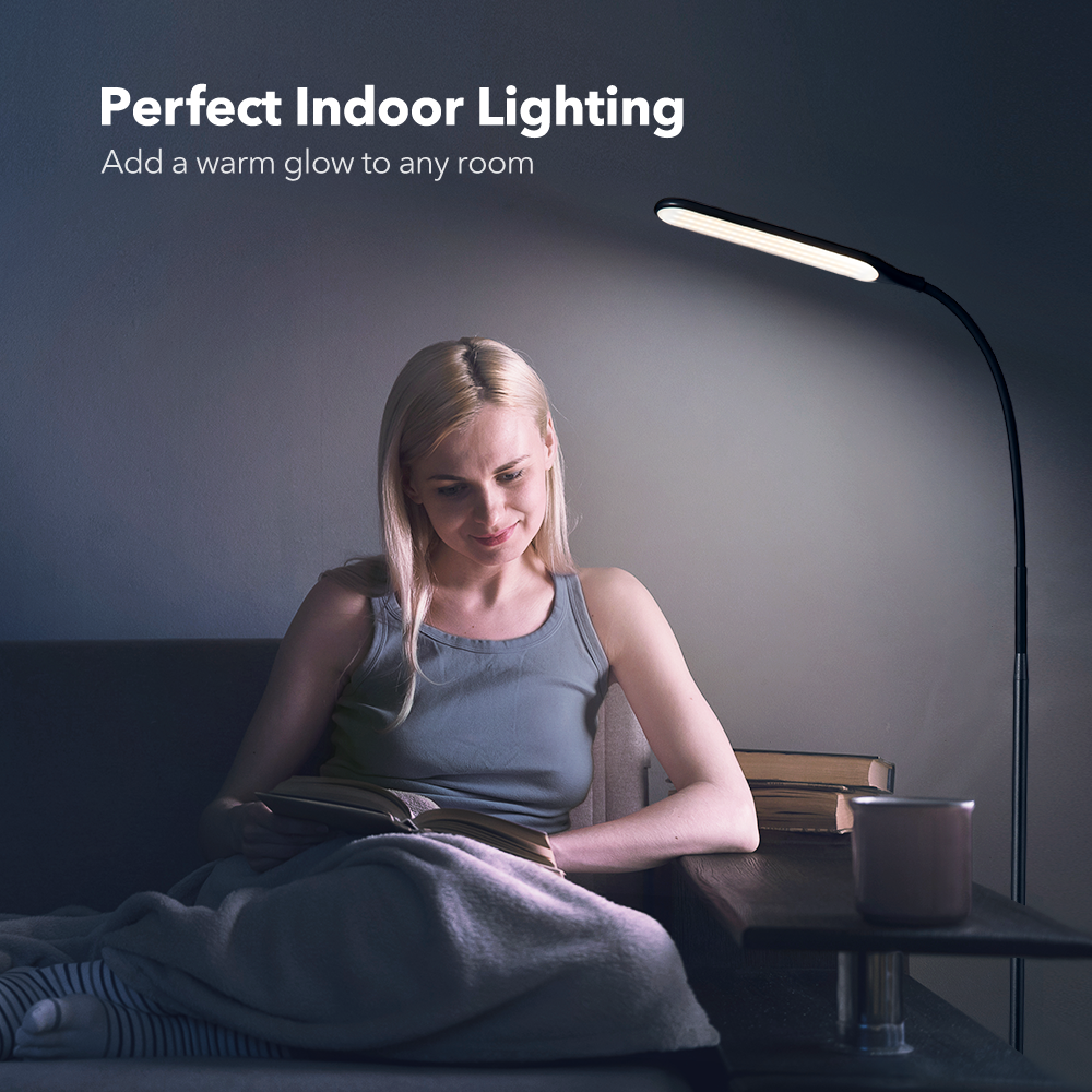 TaoTronics TT-DL072 LED Floor Lamp Modern Standing Brightness Levels & 4 Shades