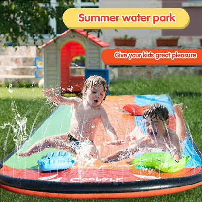 Slip and Slide Triple Water Slide for Kids and Adults Inflatable Slide Surf Ride