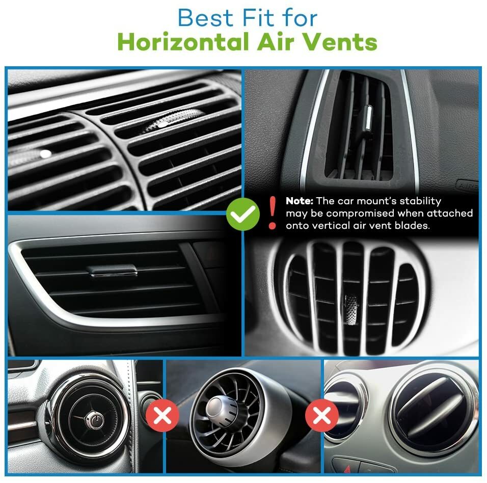 VAVA Phone Holder for Car Mount for Air Vent with Cable Hooks 360° Rotatable Joi