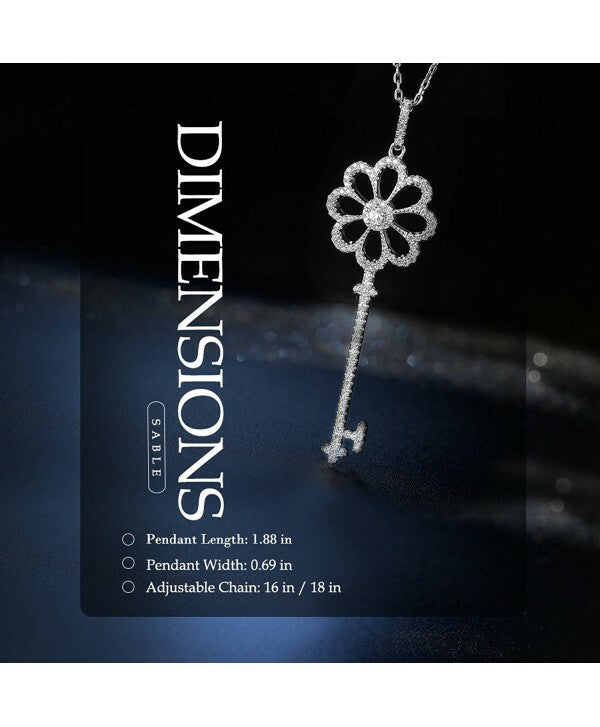 Jewelry Pendant Necklace "Secret Garden's Key" Best Idea Gifts For Girls Women