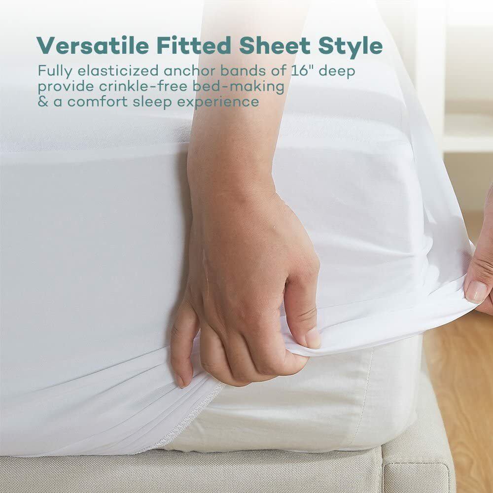 Sable Mattress Protector 100% Waterproof Hypoallergenic FDA Queen Dust Mite Prot