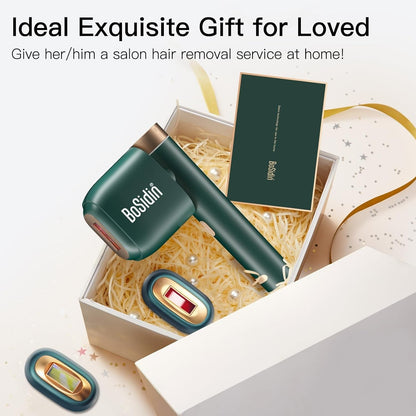 BoSidin Laser Hair Removal  IPL Hair Removal with Painless Ice-Cooling, 2-in-1