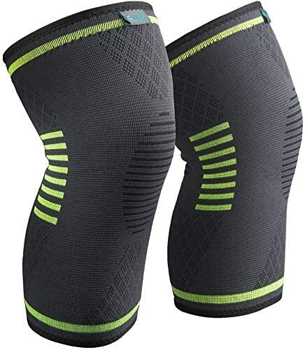 Sable Upgraded Knee Brace 2 Pack Compression Sleeves Support for Women & Men