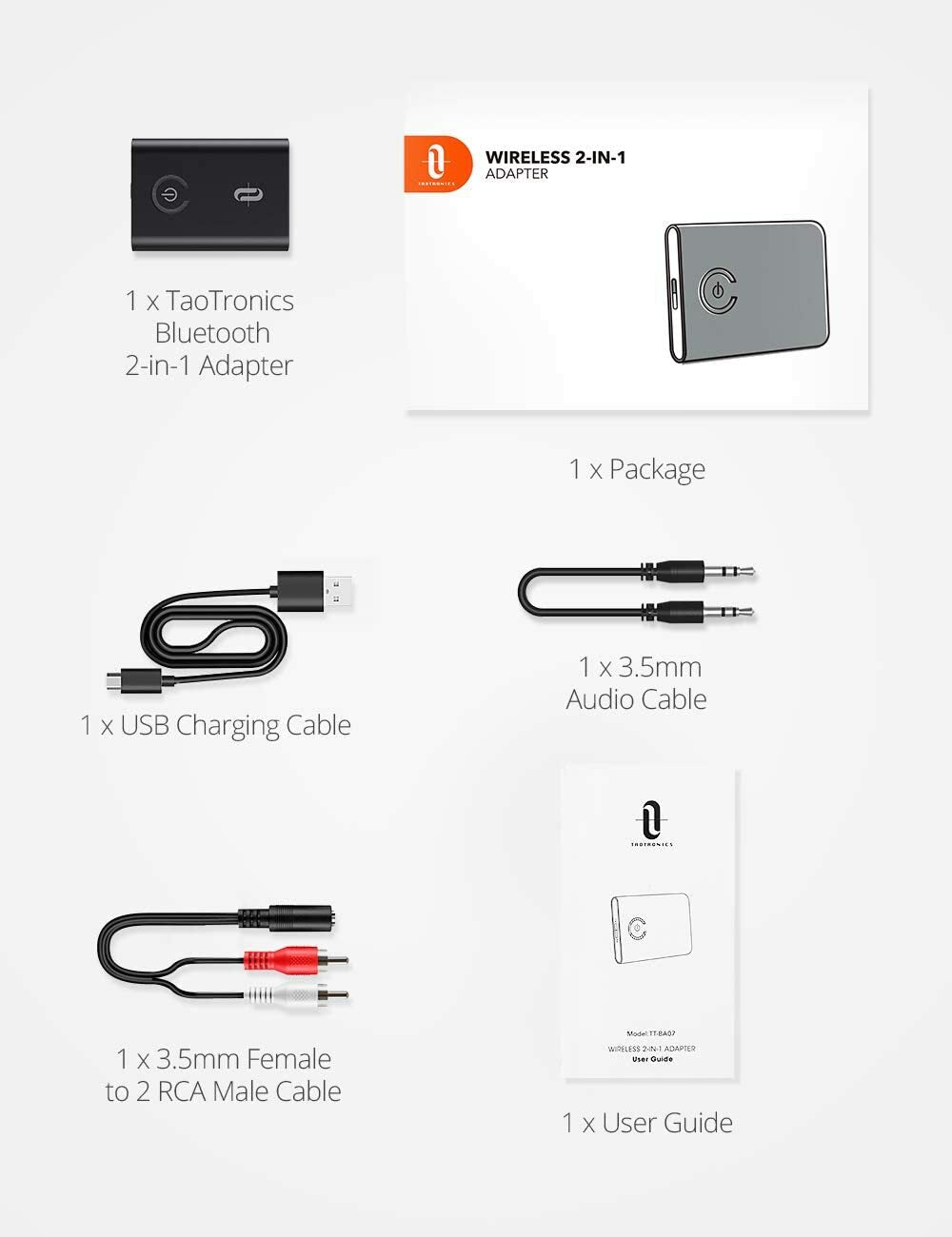 TaoTronics TT-BA07 Bluetooth Transmitter and Receiver - Thumbnail 5