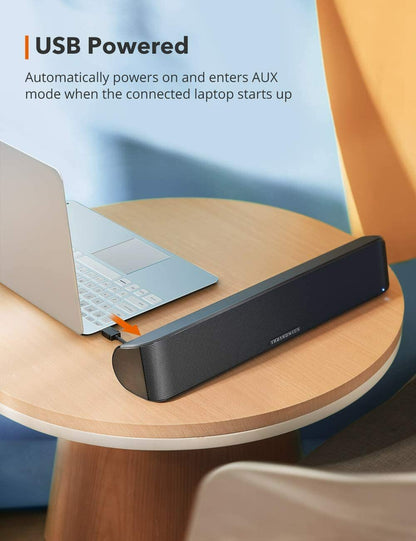 TaoTronics Computer Speaker, Bluetooth 5.0 Wireless PC Soundbar sk028