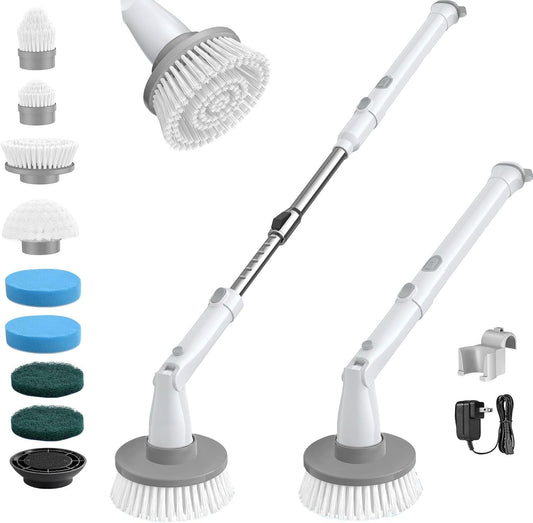 Electric Spin Scrubber Kh8, Upgrade Cordless Shower Scrubber 8 Replacement Head