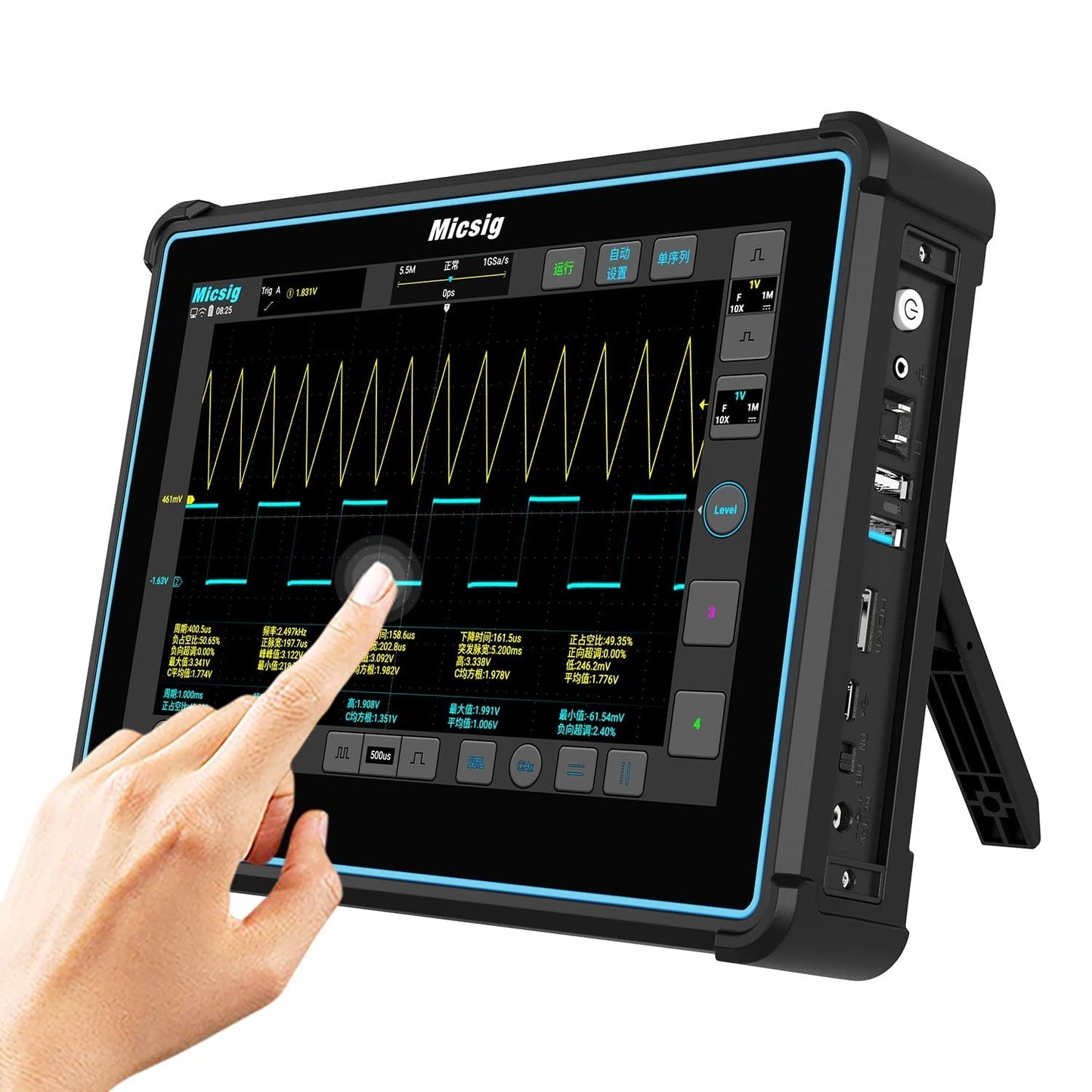 Tablet Oscilloscope TO2002 to Series Lab Oscilloscopes 200Mhz 2 Channel Touch