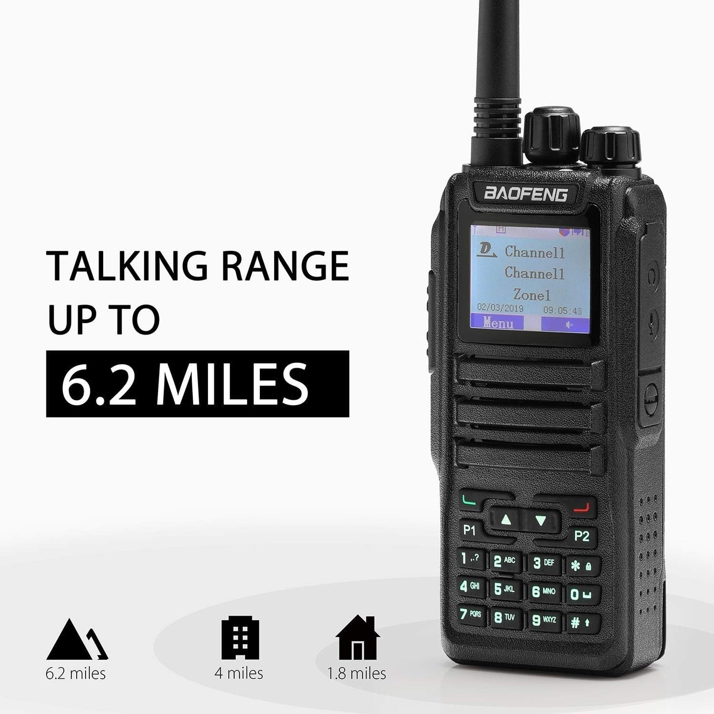 Baofeng Dm-1701 Dual Band VHF/UHF 3 000 Channels Digital Mobile Radio